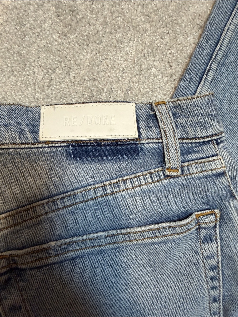 Re/Done 90s Highrise Ankle Crop Jeans in Light Blue Wash NEW w/tags - Picture 5 of 8